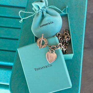 Tiffany & Co. Silver Heart Charm Bracelet